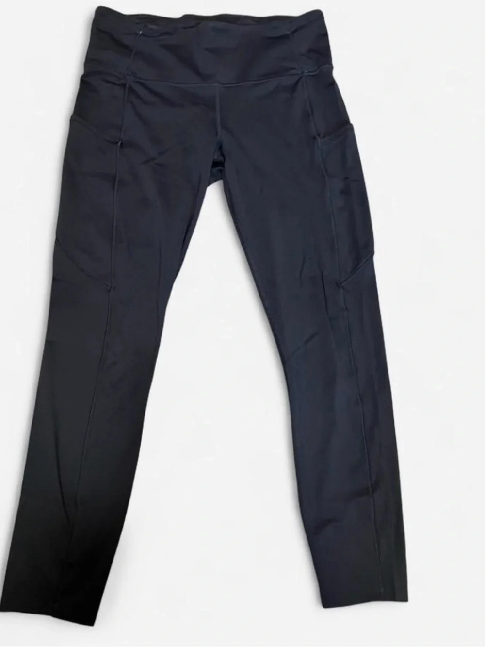 Lululemon Black High Rise Running Leggings With Side Pockets Women’s Size 4
